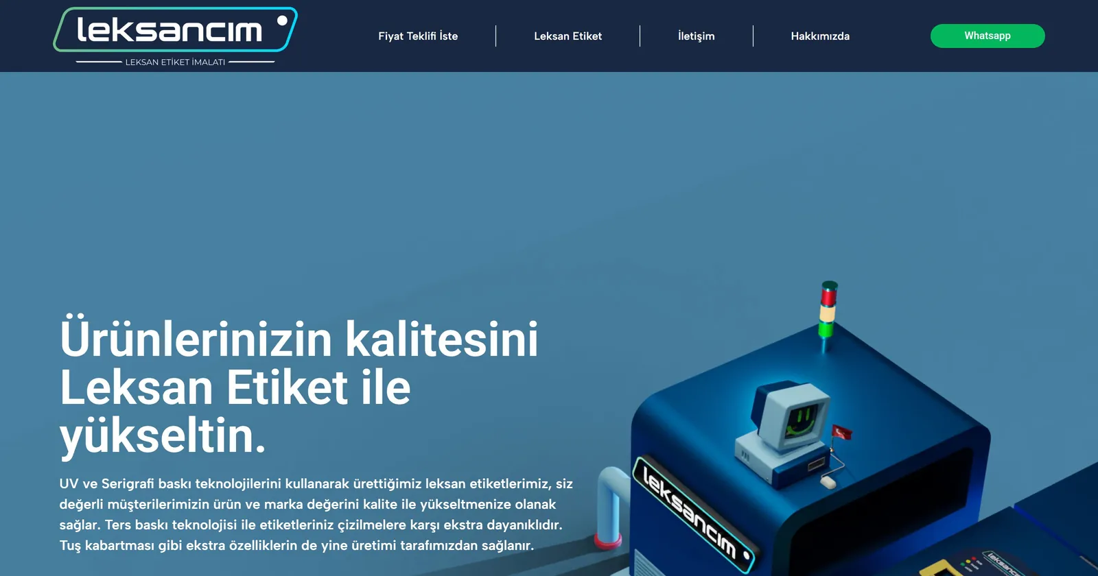 Leksan Etiket web sitesinin resmi paylaşım görseli